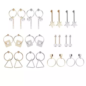 BERIOTTI Серьги, биж.сплав, 2,6-3,2см, 6 дизайнов, БЖ18-04