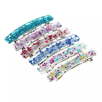 BERIOTTI Заколка для волос, сплав, акрил, 7х1.2см, 6 цветов