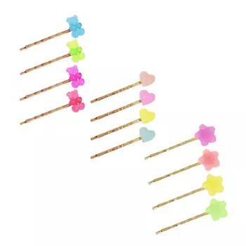 BERIOTTI Заколки 4шт, биж.сплав, пластик, 5,5см, 3 дизайна, ПР