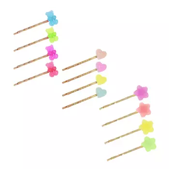 BERIOTTI Заколки 4шт, биж.сплав, пластик, 5,5см, 3 дизайна, ПР