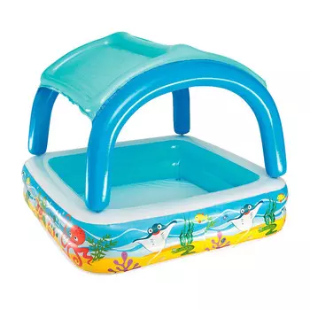 BESTWAY Бассейн надувной с навесом от солнца, 147х147х122см, 265 л, 52192