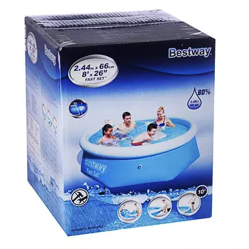BESTWAY Бассейн с надувным бортом, 244х66 см, 2100л, 57265