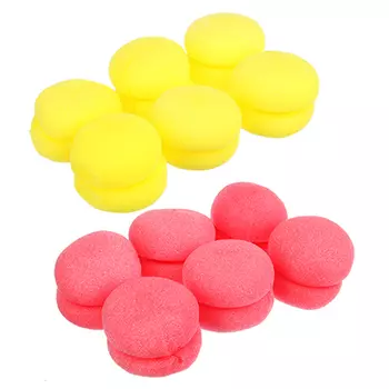 Бигуди для создания локонов, поролон, 5,5х5х2,6 см, 19 гр, 6 шт., 2 цвета