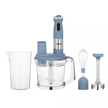 Блендер-комбайн кухонный LEBEN 800Вт, пластик, бордо, софт тач 269-028