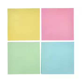 Блок с клеевым краем 76x76 мм 100 листов, 4 цвета