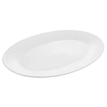 Блюдо овальное фарфоровое, 30,5х21 см, рельеф, MILLIMI "Жемчуг"