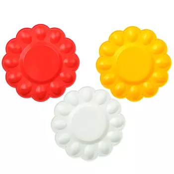 Блюдо пасхальное для яиц и кулича, пластик, д23см, 3 цвета