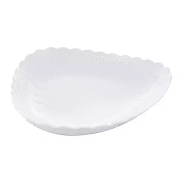 Блюдо сервировочное фарфоровое, 25,5х25,5х5 см, рельеф, MILLIMI "Жемчуг"