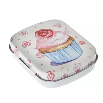 Бокс для мелочей, жесть, 6,5х5х2см, 16 дизайнов