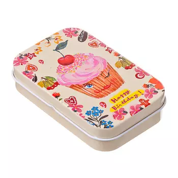 Бокс для мелочей, жесть, 9,5х6х2см, 12 дизайнов