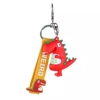 Брелок 5x6см, "Ящеры", силикон, металлический карабин, петля из ПВХ, 4 цвета