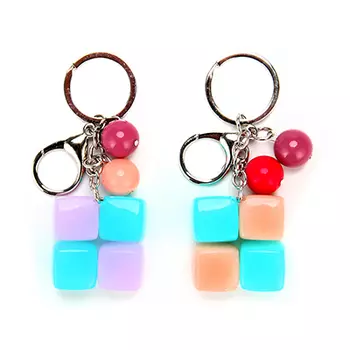 Брелок акриловый, в виде кубиков, 9,5см