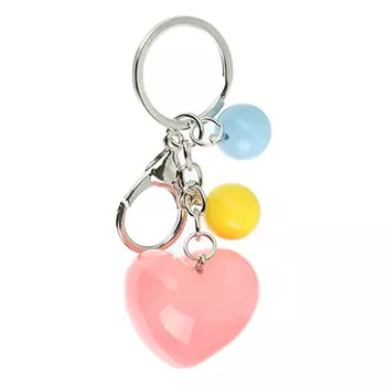 Брелок акриловый, звездочки и сердечки, 11,5см