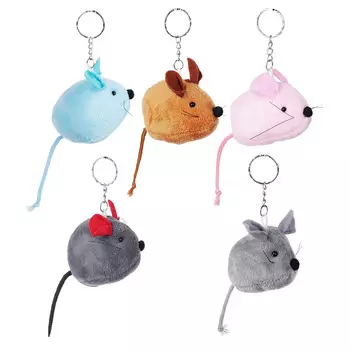 Брелок мягкий СНОУ БУМ с пищалкой, 7 см, полиэстер, 6 цветов, арт 2218