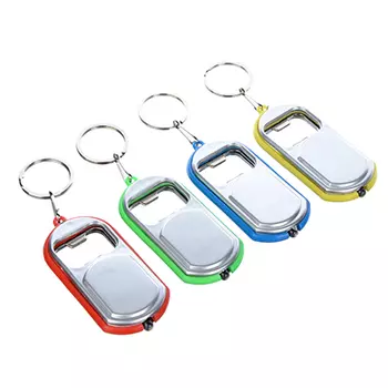 Брелок световой-открывалка, пластик, 6-7см, 4 цвета