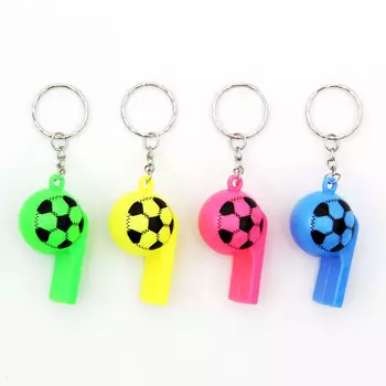 Брелок-свисток, пластик, металл, 9см, 3 цвета