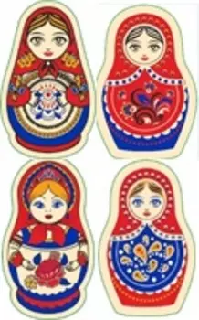 Брелок в виде матрешки, 6 см, МДФ, 4 дизайна