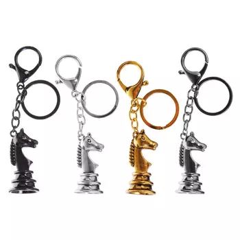 Брелок в виде шахматной фигуры, металл, 4 цвета