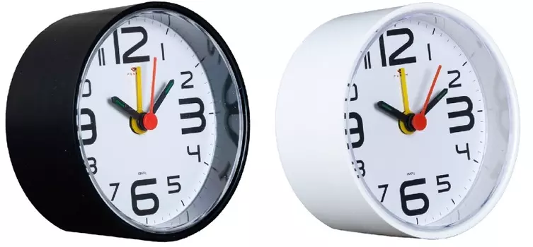 Будильник кварц, "Классика", пластик, 2 цвета