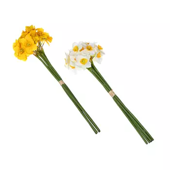 Букет искусственный Нарциссы 45 см 5 шт, 2 цвета