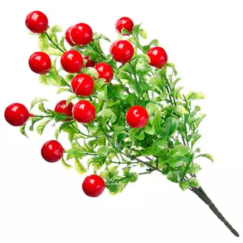 Букет искусственный, пластик, полиэстер, 32см, с ягодами