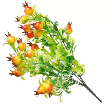 Букет искусственный, пластик, полиэстер, 32см, "Шиповник"