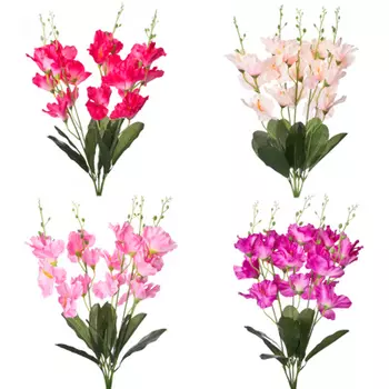 Букет искусственный, пластик, полиэстер, 60см, "В виде Дикой орхидеи", 4 цвета, арт.А001-14