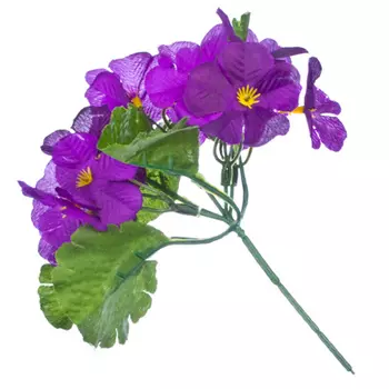 Букет искусственный, пластик, ПВХ, "Фиалки", 5 цветов