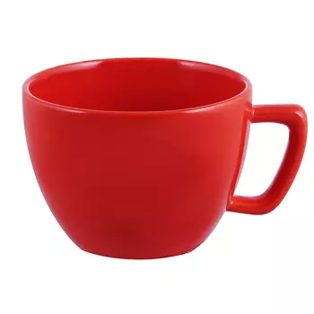 Бульонница 500 мл, керамика, красная, "Глянец"