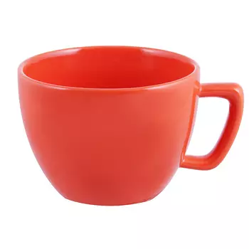 Бульонница 500 мл, керамика, оранжевая, "Глянец"