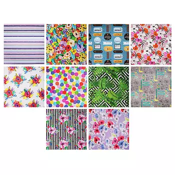 Бумага упаковочная мелованная, 67,2х99 см,10 дизайнов