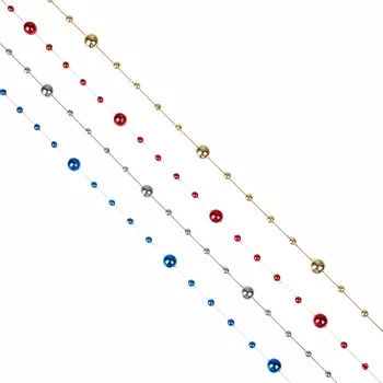 Бусы декоративные СНОУ БУМ 200 см, пластик, 4 цвета, VC4, VB4, VR1,VG5