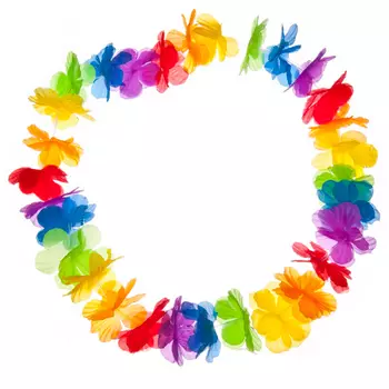 Бусы гавайские, полиэстер, 52см, арт.1123