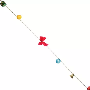 Бусы на елку 120 см СНОУ БУМ, 8 элементов, пластик, полиэстер