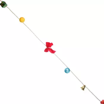 Бусы на елку 120 см СНОУ БУМ, 8 элементов, пластик, полиэстер