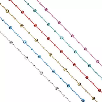 Бусы на елку 200см СНОУ БУМ, пластик, 6 цветов, арт 55-02