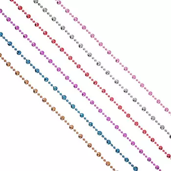 Бусы на елку 200см СНОУ БУМ, пластик, 6 цветов, арт 55-02