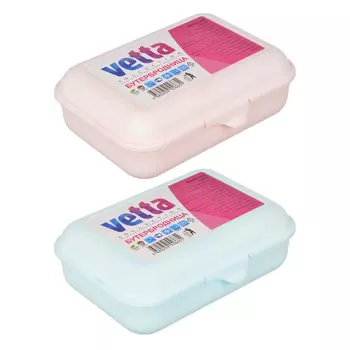 Бутербродница 190х135х65 мм, пластик, VETTA