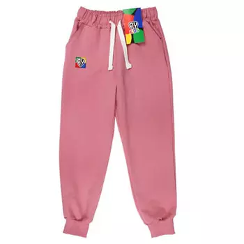 BY Basic Брюки детские, хлопок, цвет розовый, размер 140