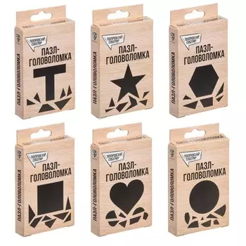 BY Education Пазл - головоломка, 6х9х1,5см, ХДФ, 6 дизайнов
