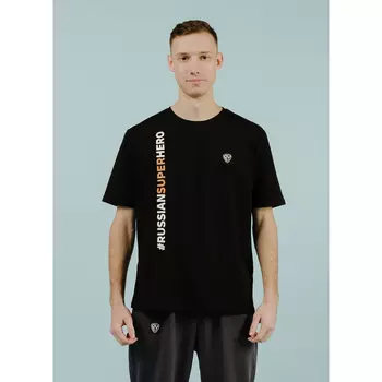 BY Футболка мужская с принтом, хлопок, размеры S-XXL, цвет черный