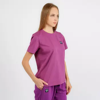 BY Футболка женская, хлопок / лайкра, размер L, цвет сиреневый