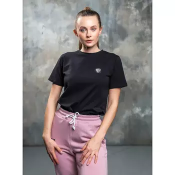 BY Футболка женская, хлопок, размеры XS-XL, цвет черный