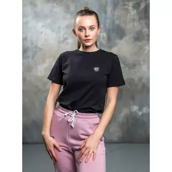 BY Футболка женская, хлопок, размеры XS-XL, цвет черный