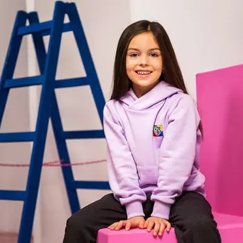 BY Hero Толстовка детская, хлопок, цвет сиреневый, размер 140