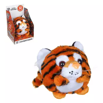 BY Игрушка говорящая "Тигренок Амурчик",запись голоса,движ., 3ААА, АБС,полиэстер, 15х15х15см, 2 диз.