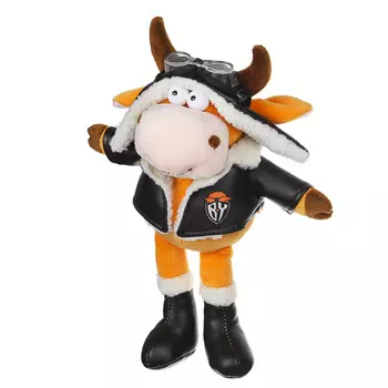 BY Игрушка мягкая бычок модный, полиэстер, 27-29см