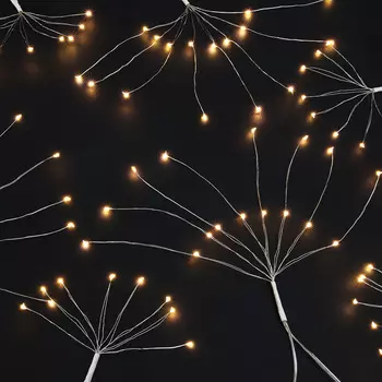 BY Эл.гирлянда "Капли ориоли", н/росы медь,3.6м,120LED,шампань,10 пучков(16LED/8LED), 8реж,220В