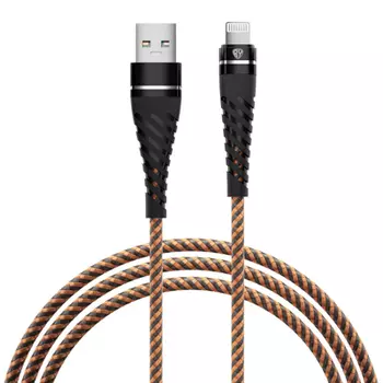 BY Motorsport Кабель для зарядки Герои iP, 1м., 2.4А, Быстрая зарядка, тканевая оплётка