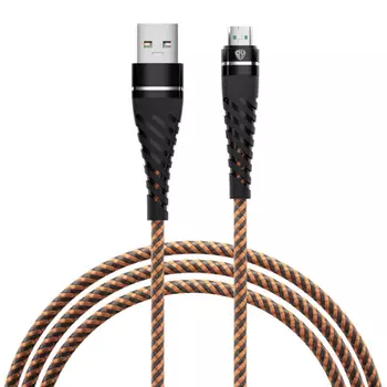 BY Motorsport Кабель для зарядки Герои Micro USB, 1м., 2.4А, Быстрая зарядка QC3.0, тканевая оплётка